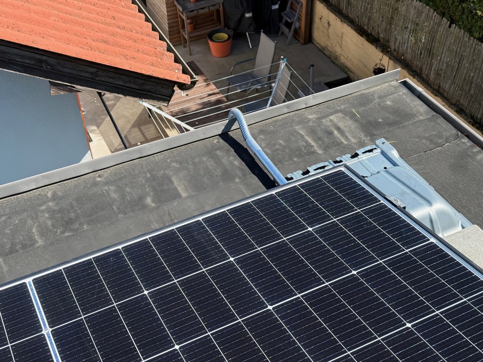 Photovoltaikmodul auf einem Flachdach